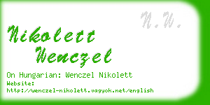 nikolett wenczel business card